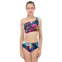 City Rose 2-gigapixel-art-scale-4 00x Spliced Up Two Piece Swimsuit by BrightWear