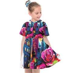 City Rose 2-gigapixel-art-scale-4 00x Kids  Sailor Dress by BrightWear