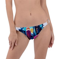 City Rose 2-gigapixel-art-scale-4 00x Ring Detail Bikini Bottoms by BrightWear