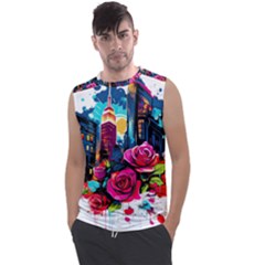 City Rose 2-gigapixel-art-scale-4 00x Men s Regular Tank Top