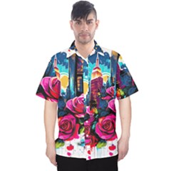 City Rose 2-gigapixel-art-scale-4 00x Men s Hawaii Shirt