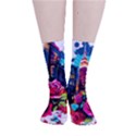 City Rose 2-gigapixel-art-scale-4 00x Smooth Crew Length Tube Socks View1