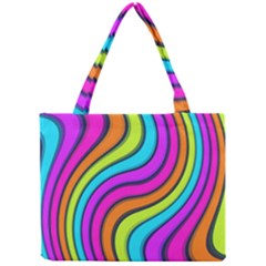 Swirl Twirl Design Pattern Waves Mini Tote Bag by Loisa77