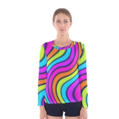 Swirl Twirl Design Pattern Waves Women s Long Sleeve T-shirt