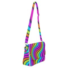 Swirl Twirl Design Pattern Waves Shoulder Bag With Back Zipper by Loisa77