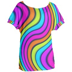 Swirl Twirl Design Pattern Waves Women s Oversized T-shirt by Loisa77