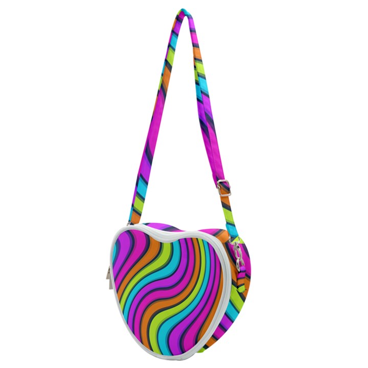 Swirl Twirl Design Pattern Waves Heart Shoulder Bag