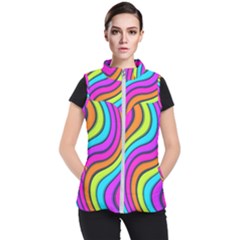 Swirl Twirl Design Pattern Waves Women s Puffer Vest