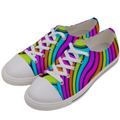 Swirl Twirl Design Pattern Waves Women s Low Top Canvas Sneakers by Loisa77