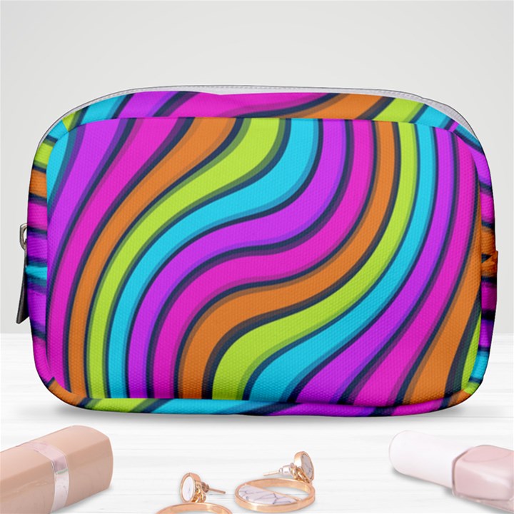 Swirl Twirl Design Pattern Waves Make Up Pouch (Small)