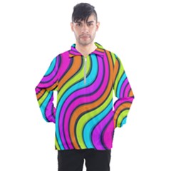 Swirl Twirl Design Pattern Waves Men s Half Zip Pullover