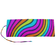 Swirl Twirl Design Pattern Waves Roll Up Canvas Pencil Holder (s) by Loisa77