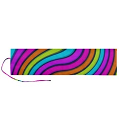 Swirl Twirl Design Pattern Waves Roll Up Canvas Pencil Holder (l) by Loisa77