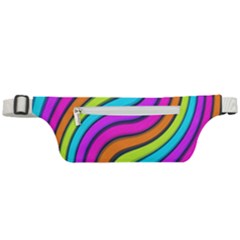 Swirl Twirl Design Pattern Waves Active Waist Bag by Loisa77