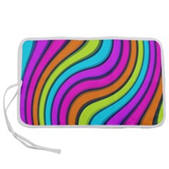 Swirl Twirl Design Pattern Waves Pen Storage Case (l) by Loisa77