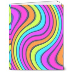 Swirl Twirl Design Pattern Waves 8  X 10  Softcover Notebook by Loisa77