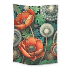 Flower Poppies Medium Tapestry