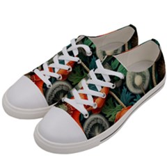 Flower Poppies Women s Low Top Canvas Sneakers by Loisa77