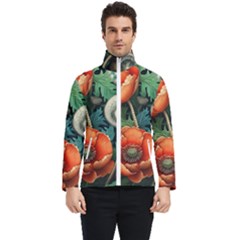 Flower Poppies Men s Bomber Jacket