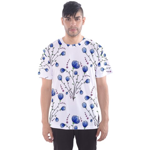 Flowers Seamless Pattern Victorian Men s Sport Mesh T-shirt by Loisa77