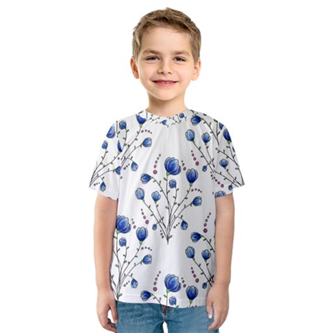 Flowers Seamless Pattern Victorian Kids  Sport Mesh T-shirt by Loisa77