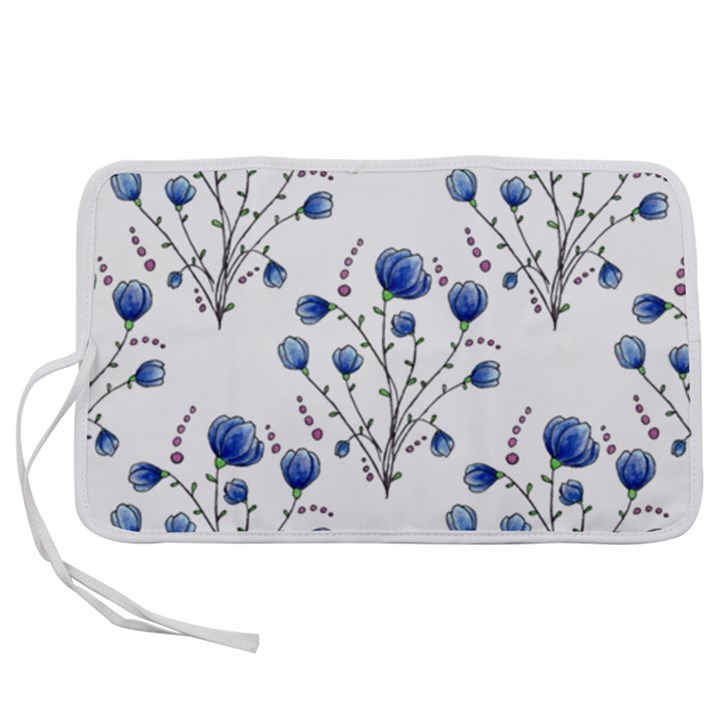 Flowers Seamless Pattern Victorian Pen Storage Case (S)