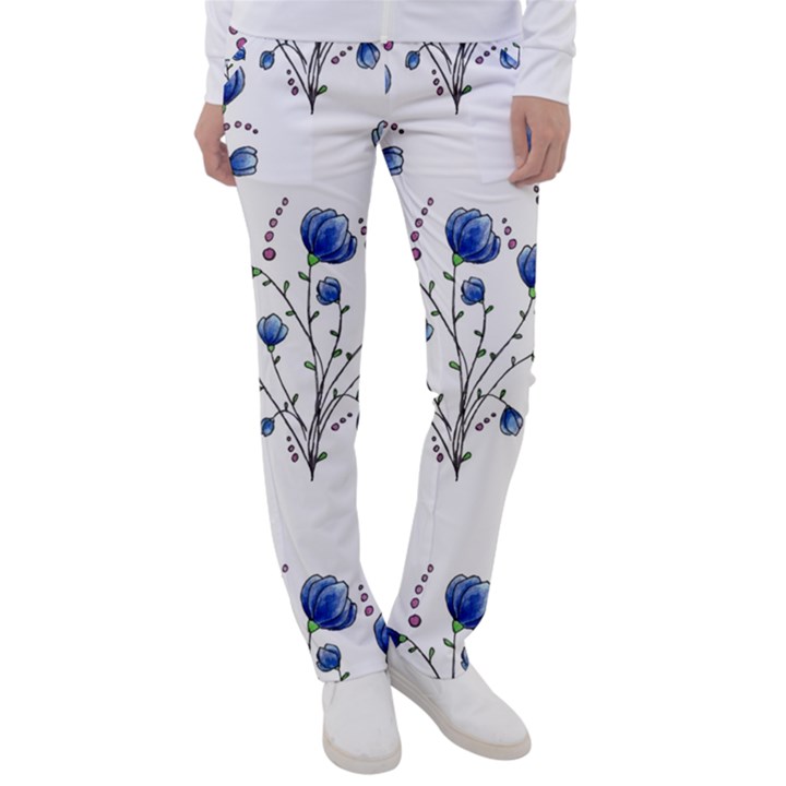 Flowers Seamless Pattern Victorian Women s Casual Pants