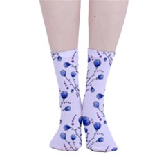 Flowers Seamless Pattern Victorian Smooth Crew Length Tube Socks