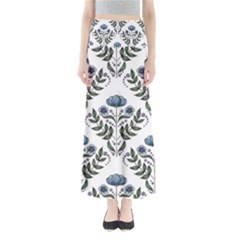 Flower Seamless Pattern Victorian Full Length Maxi Skirt