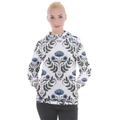 Flower Seamless Pattern Victorian Women s Hooded Pullover