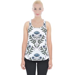 Flower Seamless Pattern Victorian Piece Up Tank Top