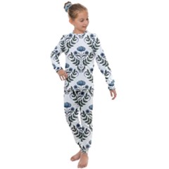 Flower Seamless Pattern Victorian Kids  Long Sleeve Set 