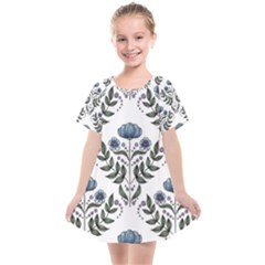 Flower Seamless Pattern Victorian Kids  Smock Dress