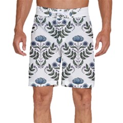 Flower Seamless Pattern Victorian Men s Beach Shorts by Loisa77