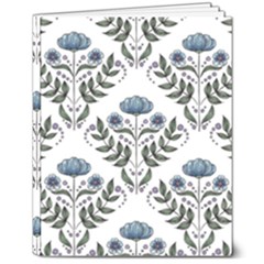 Flower Seamless Pattern Victorian 8  X 10  Softcover Notebook by Loisa77