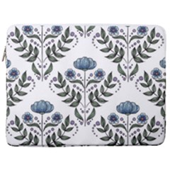 Flower Seamless Pattern Victorian 17  Vertical Laptop Sleeve Case With Pocket by Loisa77