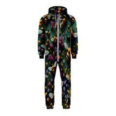 Bees Colony Flowers Hooded Jumpsuit (kids)