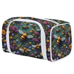 Bees Colony Flowers Toiletries Pouch