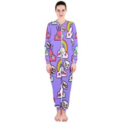 Cloud Seamless Pattern Onepiece Jumpsuit (ladies)