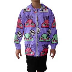 Cloud Seamless Pattern Kids  Hooded Windbreaker