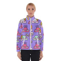 Cloud Seamless Pattern Women s Bomber Jacket