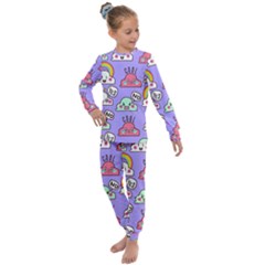 Cloud Seamless Pattern Kids  Long Sleeve Set 