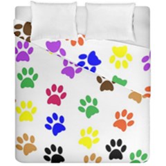 Pawprints Paw Prints Paw Animal Duvet Cover Double Side (california King Size) by Apen