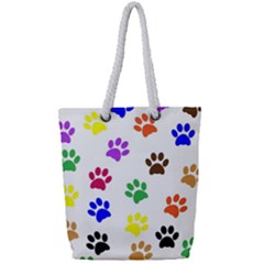 Pawprints Paw Prints Paw Animal Full Print Rope Handle Tote (small) by Apen