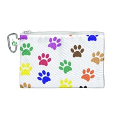 Pawprints Paw Prints Paw Animal Canvas Cosmetic Bag (medium) by Apen