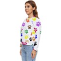 Pawprints Paw Prints Paw Animal Women s Long Sleeve Raglan T-Shirt View2