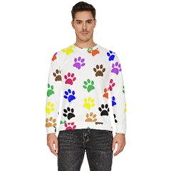 Pawprints Paw Prints Paw Animal Men s Fleece Sweatshirt