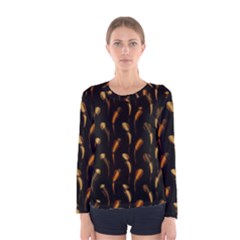 Abstract Art Pattern Warm Colors Women s Long Sleeve T-shirt