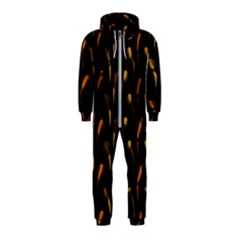 Abstract Art Pattern Warm Colors Hooded Jumpsuit (kids)