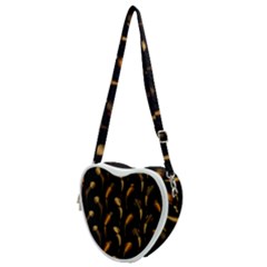 Abstract Art Pattern Warm Colors Heart Shoulder Bag